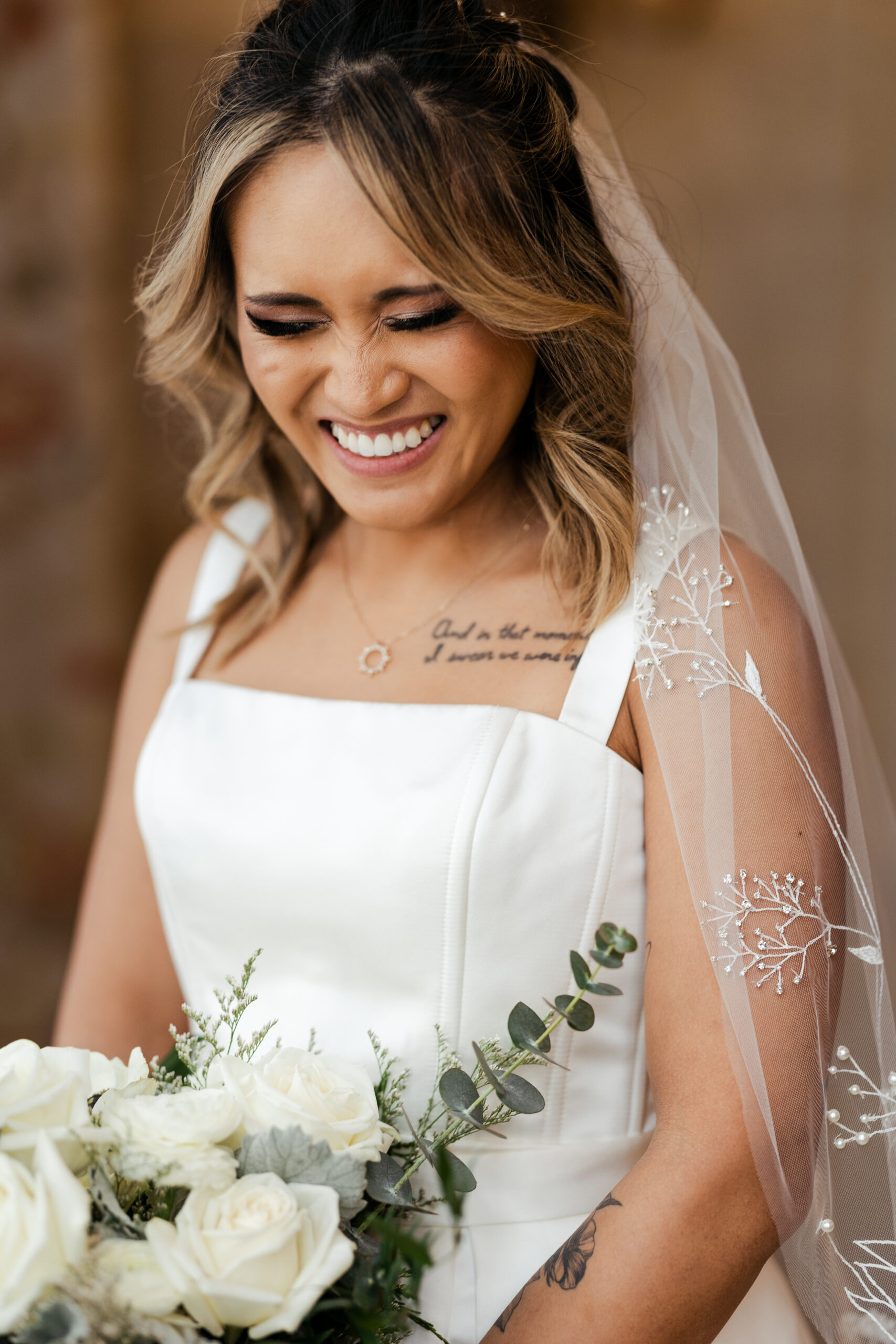 bride with eyelash extensions